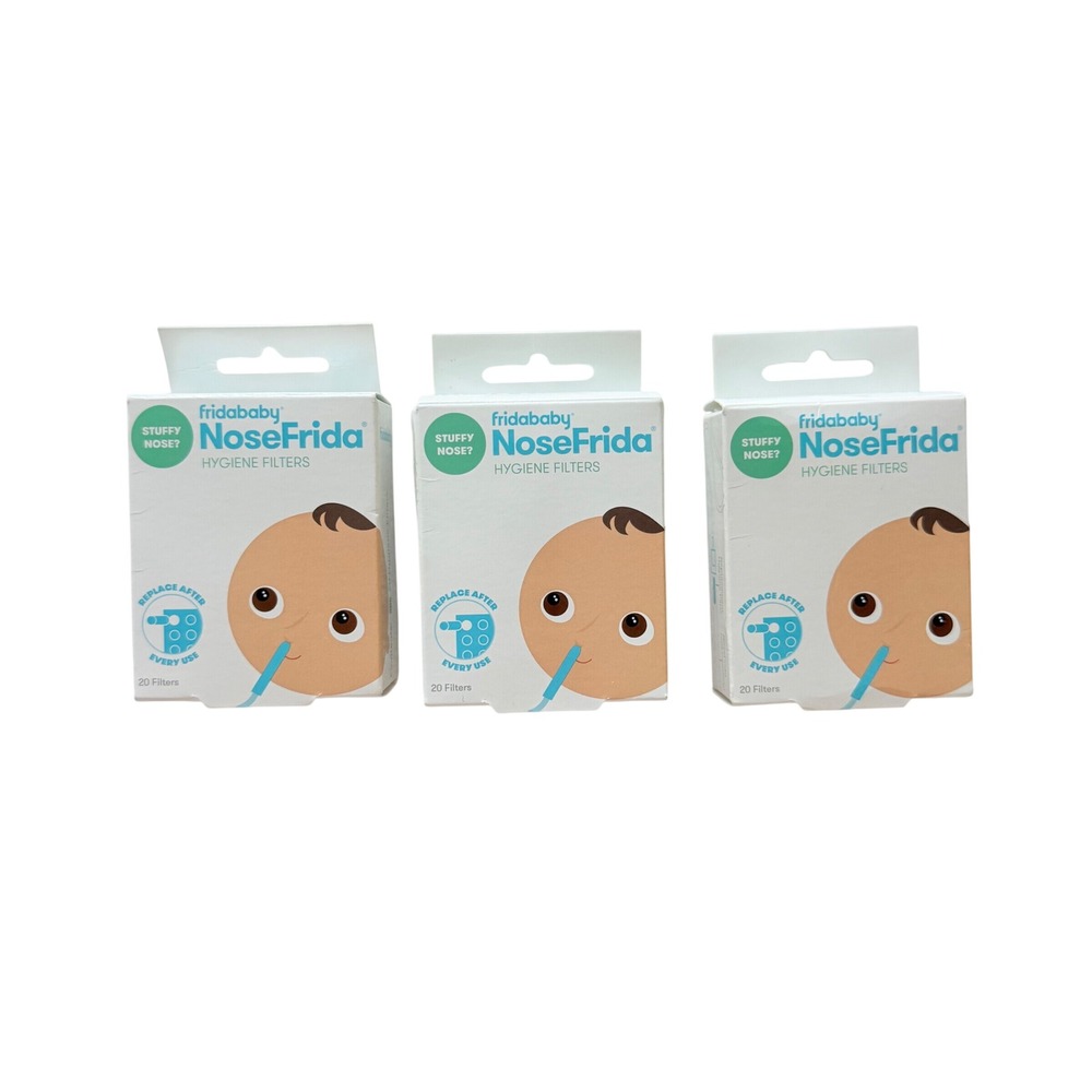 Fridababy NoseFrida Hygiene Filters Baby 60 Count Blue 3-Pack Refills